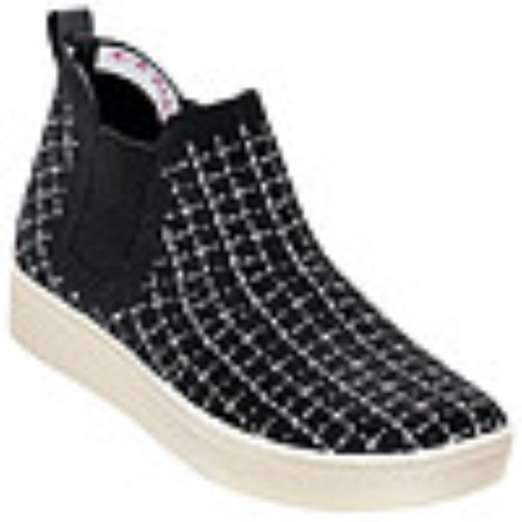 SKECHERS Arch Support Fit Cup slip on stretch shoes sneakers black white womens - Picture 5 of 8